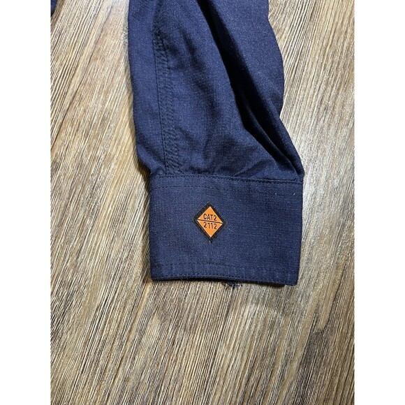 Wrangler FR Riggs Workwear Long Sleeve Blue Button Down Shirt / Size Medium - Picture 4 of 7